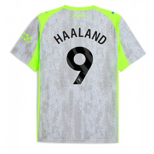 Fotbalové Dres Manchester City Erling Haaland #9 Třetí Oblečení 2025-26 Krátký Rukáv